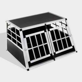 Aluminum Dog cage Small Double Door Dog cage 65a 89cm 06-0770 gmtpet.cn