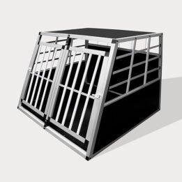 Aluminum Small Double Door Dog cage 89cm 75a 06-0772 gmtpet.cn