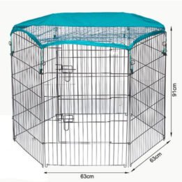 Outdoor Wire Pet Playpen with Waterproof Cloth Folable Metal Dog Playpen 63x 91cm 06-0116 gmtpet.cn