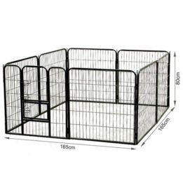80cm Large Custom Pet Wire Playpen Outdoor Dog Kennel Metal Dog Fence 06-0125 gmtpet.cn