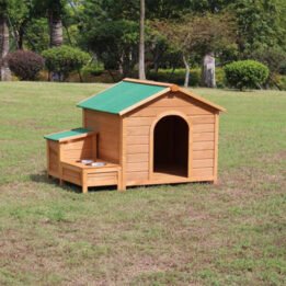 Novelty Custom Made Big Dog Wooden House Outdoor Cage gmtpet.cn