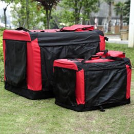 Foldable Large Dog Travel Bag 600D Oxford Cloth Outdoor Pet Carrier Bag in Red gmtpet.cn