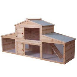 Large Wood Rabbit Cage Fir Wood Pet Hen House gmtpet.cn