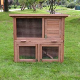 Wholesale Large Wooden Rabbit Cage Outdoor Two Layers Pet House 145x 45x 84cm 08-0027 gmtpet.cn