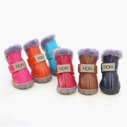 Pet Plus Velvet Puppy Shoes Warm Foot Covers Ugg Bootss gmtpet.cn