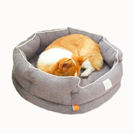 Winter Warm Washable Circular Dog Bed Sponge Comfy Sleeping Pet Bed gmtpet.cn