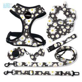 Pet harness factory new dog leash vest-style printed dog harness set small and medium-sized dog leash 109-0053 gmtpet.cn