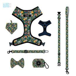 Pet harness factory new dog leash vest-style printed dog harness set small and medium-sized dog leash 109-0030 gmtpet.cn