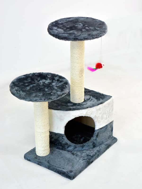 Árbol de gatito de juguete de ratón de plataforma de habitación de gato de escalada de gato de dos colores 06-0009 gmtpet.cn