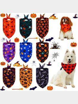 Halloween pet drool towel cat and dog scarf triangle towel pet supplies 118-37017 gmtpet.cn