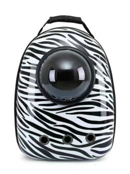 Zebra pattern upgraded side opening pet cat backpack 103-45025 gmtpet.cn