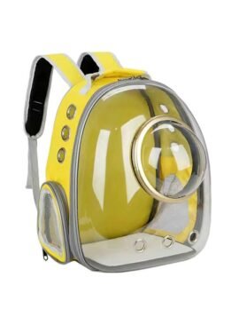 Transparent gold circle yellow pet cat backpack 103-45045 gmtpet.cn