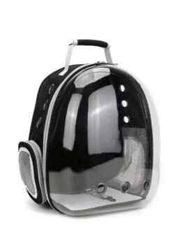Transparent black pet cat backpack with side opening 103-45051 gmtpet.cn