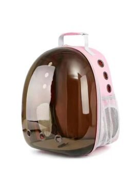 Side opening brown transparent pink pet cat backpack 103-45060 gmtpet.cn